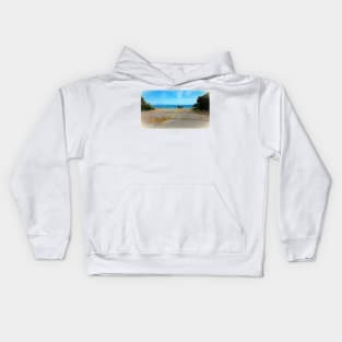 Woman by the sea Kids Hoodie